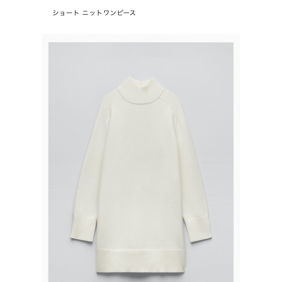 ZARA(ザラ)のZARA ショートニットワンピース　 レディースのワンピース(ひざ丈ワンピース)の商品写真