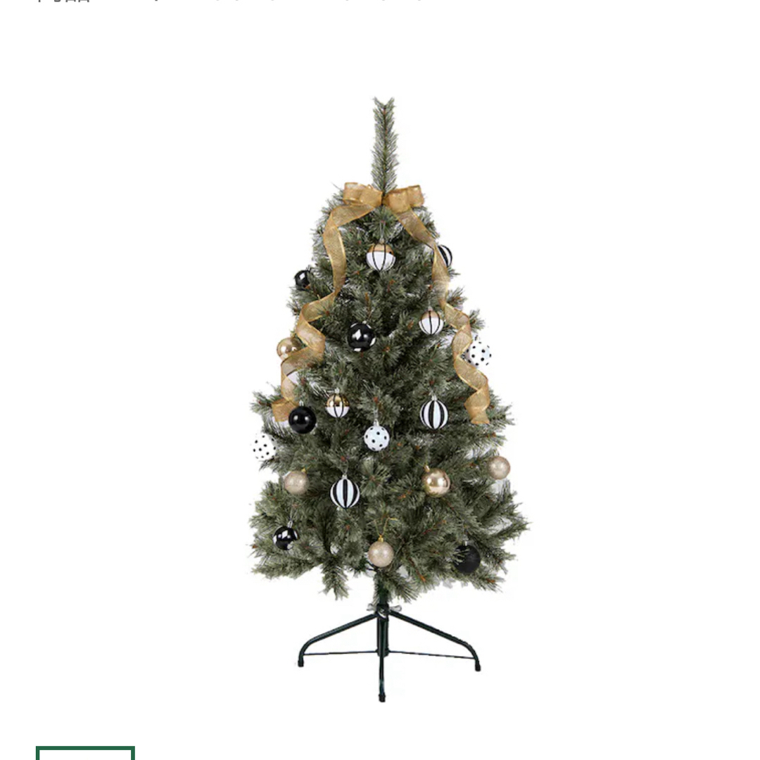 クリスマスセットツリー 120cm ブラック＆ホワイト インテリア/住まい/日用品のインテリア/住まい/日用品 その他(その他)の商品写真