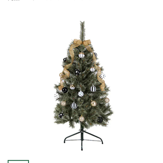 クリスマスセットツリー 120cm ブラック＆ホワイト(その他)