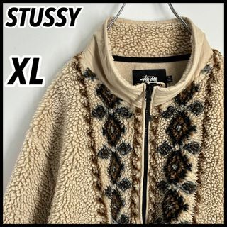 ステューシー(STUSSY)の【希少XL】ステューシー×NOMA t.d. 刺繍ロゴ ボアジャケット ゆるだぼ(ブルゾン)