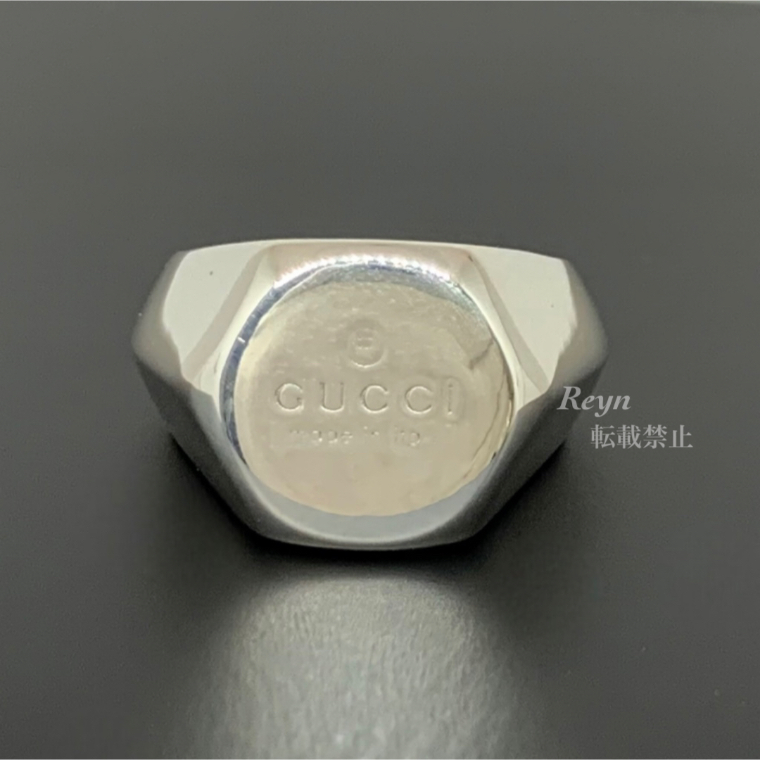 Gucci(グッチ)の[新品仕上済] GUCCI シルバー 925 ヘキサゴン 印台 リング 12号 メンズのアクセサリー(リング(指輪))の商品写真