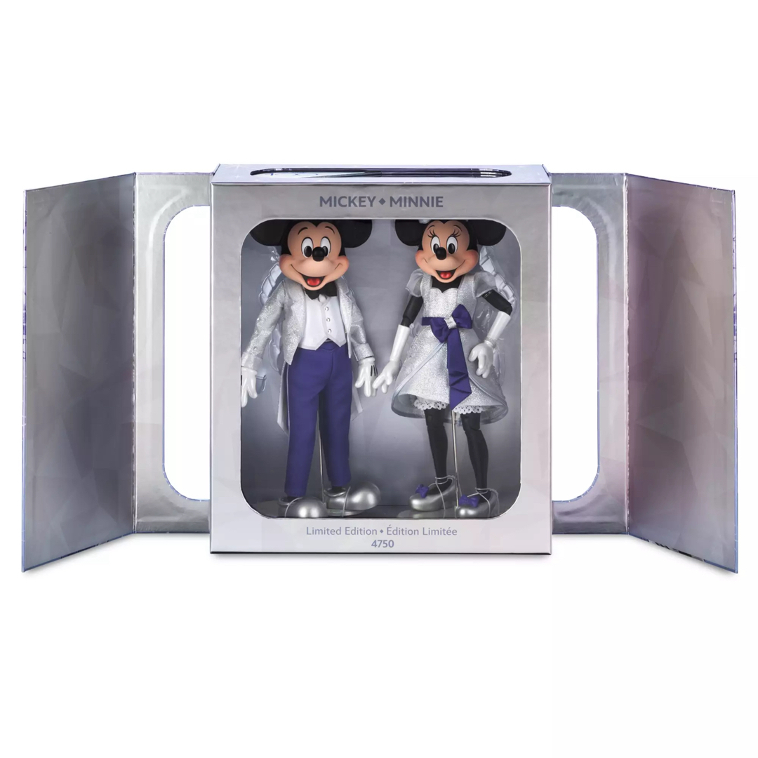 ミッキー＆ミニー フィギュア Disney100 Platinum エンタメ/ホビーのおもちゃ/ぬいぐるみ(キャラクターグッズ)の商品写真