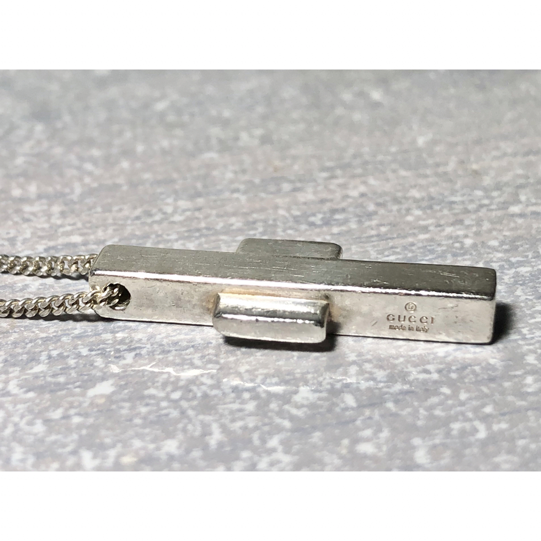 GUCCI - グッチ クロスネックレス シルバー 925 GUCCI silverの GUCCI - グッチ クロスネックレス シルバー 925 GUCCI silverの