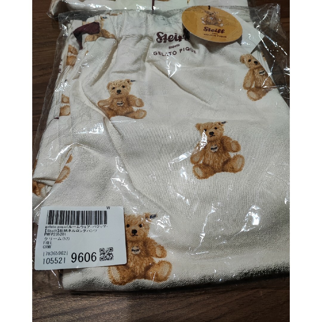 ルームウェア パジャマ 「Steiff」総柄ネルシャツ+ロングパンツ ルームウェア パジャマ 「Steiff」総柄ネルシャツ+ロングパンツ