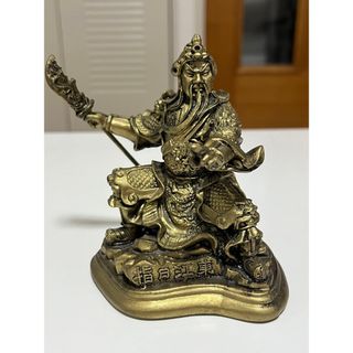 銅製関羽　中国古代ヒーロー　ホームデコレーション置物素材不明(置物)