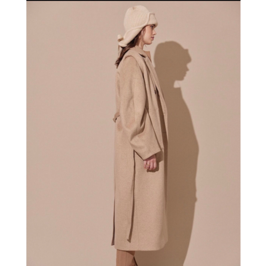 ALEXIA STAM(アリシアスタン)のALEXIA STAM Tuck Sleeve Wool Long Coat S レディースのジャケット/アウター(ロングコート)の商品写真