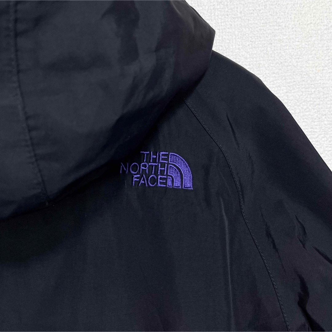 THE NORTH FACE(ザノースフェイス)の美品人気 ノースフェイス マウンテンパーカー フード着脱可 レディースXL 黒 レディースのジャケット/アウター(ナイロンジャケット)の商品写真