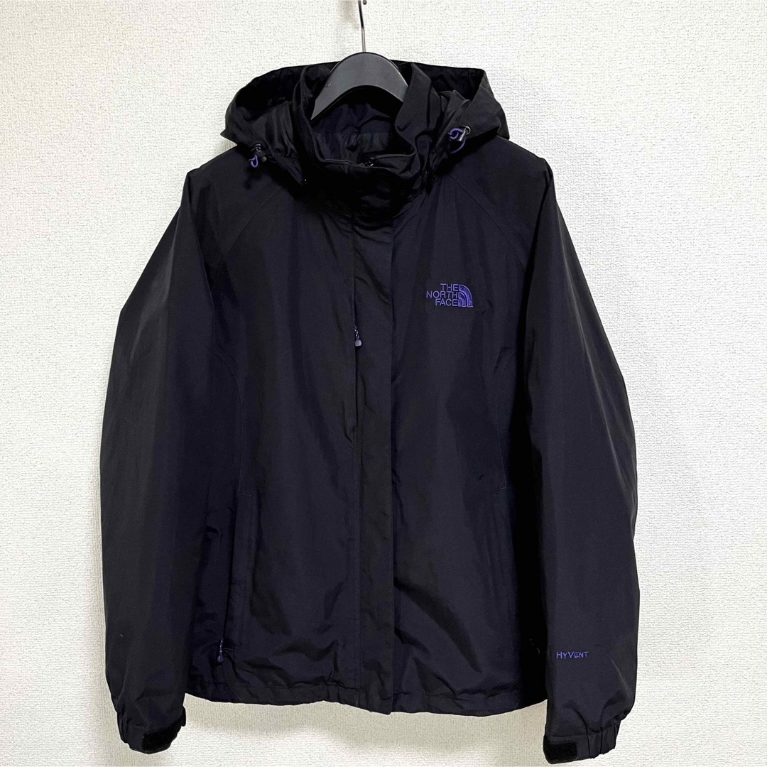 THE NORTH FACE(ザノースフェイス)の美品人気 ノースフェイス マウンテンパーカー フード着脱可 レディースXL 黒 レディースのジャケット/アウター(ナイロンジャケット)の商品写真