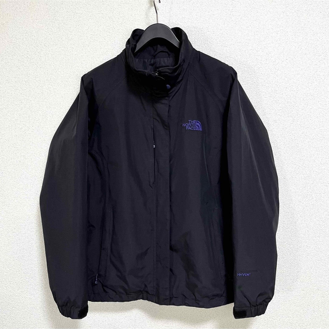 THE NORTH FACE(ザノースフェイス)の美品人気 ノースフェイス マウンテンパーカー フード着脱可 レディースXL 黒 レディースのジャケット/アウター(ナイロンジャケット)の商品写真