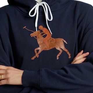 ポロラルフローレン(POLO RALPH LAUREN)の美品 定価42,900円 ポロ ラルフローレン ポニー アップリケ フーディ(パーカー)