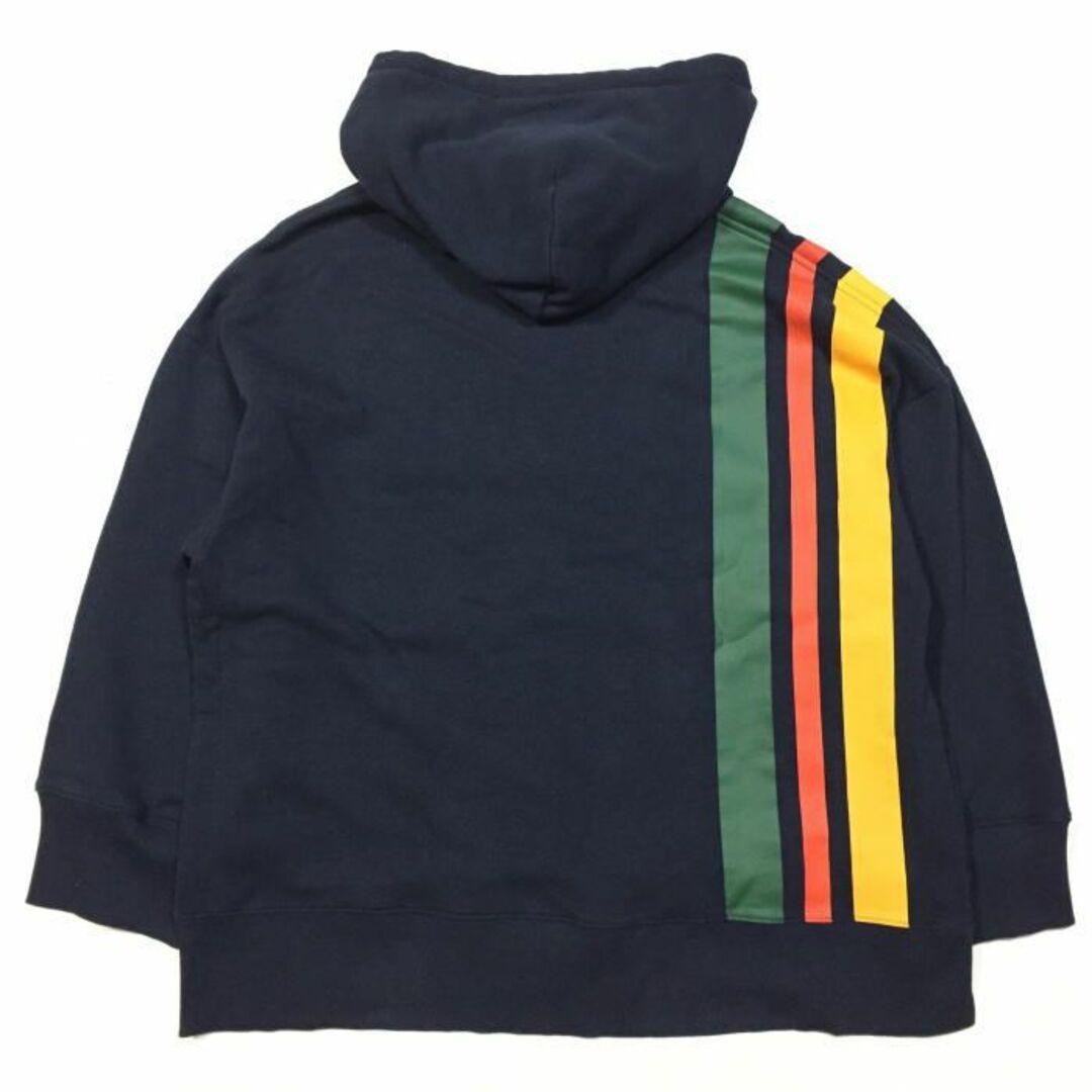 POLO RALPH LAUREN(ポロラルフローレン)のレア 美品 ポロ ラルフローレン ストライプド PRL ロゴ ビッグフーディー レディースのトップス(パーカー)の商品写真