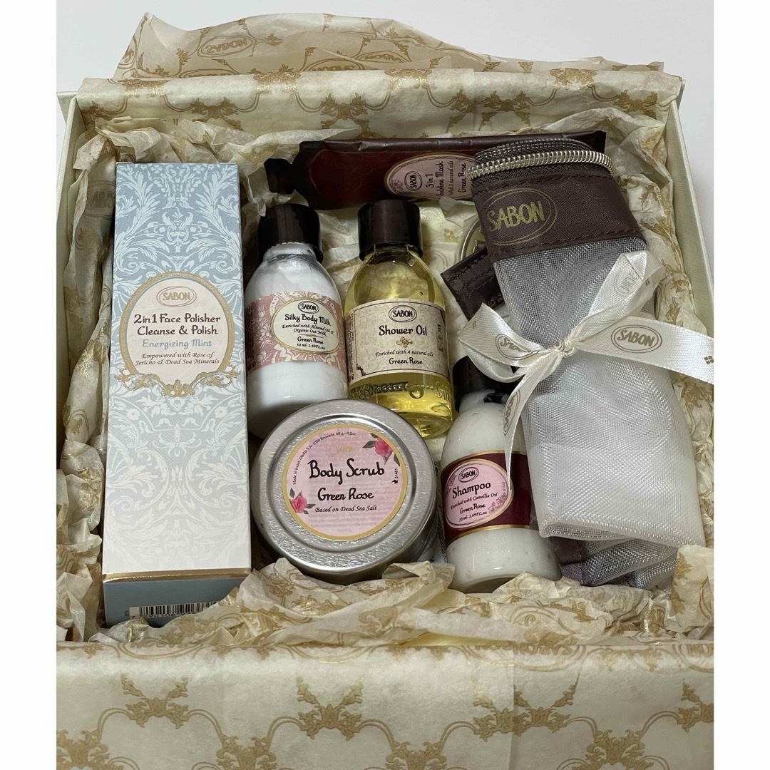 SABON(サボン)の【新品】SABON：グリーン・ローズ コスメ/美容のボディケア(ボディスクラブ)の商品写真