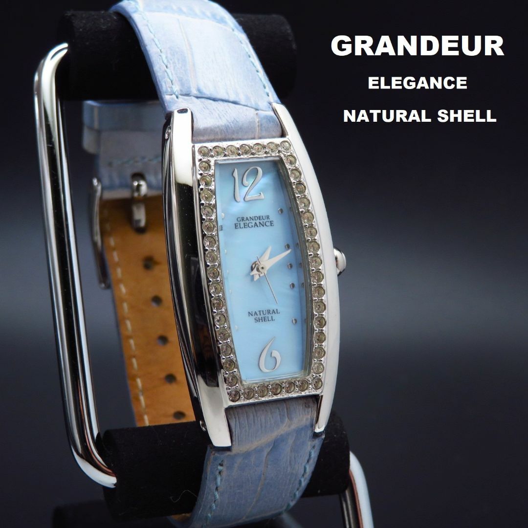 GRANDEUR(グランドール)のGRANDEUR ELEGANCE 腕時計 シェル文字盤 キラキラベゼル レディースのファッション小物(腕時計)の商品写真