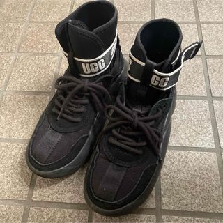 アグ(UGG)のUGGハイカットスニーカー　クラウド　ブラック　23.5㎝(スニーカー)