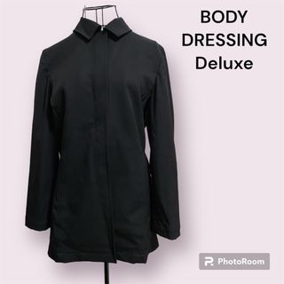 ボディドレッシングデラックス(BODY DRESSING Deluxe)のBODY DRESSING Deluxe 中わた入りハーフコート　ブラック(チェスターコート)