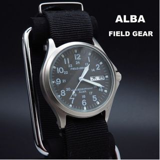 セイコー(SEIKO)のALBA FIELD GEAR ミリタリーウォッチ デイデイト 蛍光針(腕時計(アナログ))