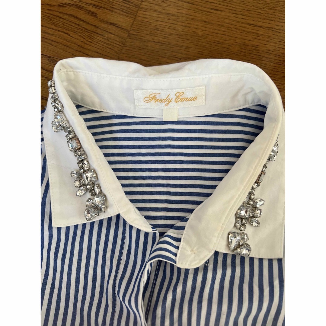 ビジュー付きシャツ レディースのトップス(シャツ/ブラウス(長袖/七分))の商品写真