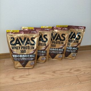 ザバス(SAVAS)の【新品未開封】ザバスホエイプロテイン100 リッチショコラ味 4個セット(プロテイン)