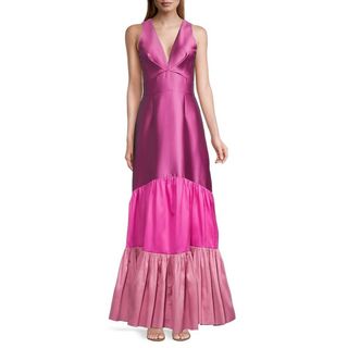 タダシショウジ(TADASHI SHOJI)のSACHIN + BABI Rori Fuchsia Gown ロングワンピース(ロングワンピース/マキシワンピース)