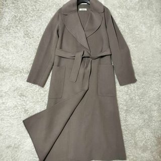 マックスマーラ(Max Mara)の美品✨白タグ マックスマーラ クチート アマーノ ダブフェイス グレージュ 42(ロングコート)