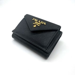 プラダ(PRADA)の【美品】PRADA プラダ ヴィッテロ ムーヴ ブラック 二つ折り財布(財布)