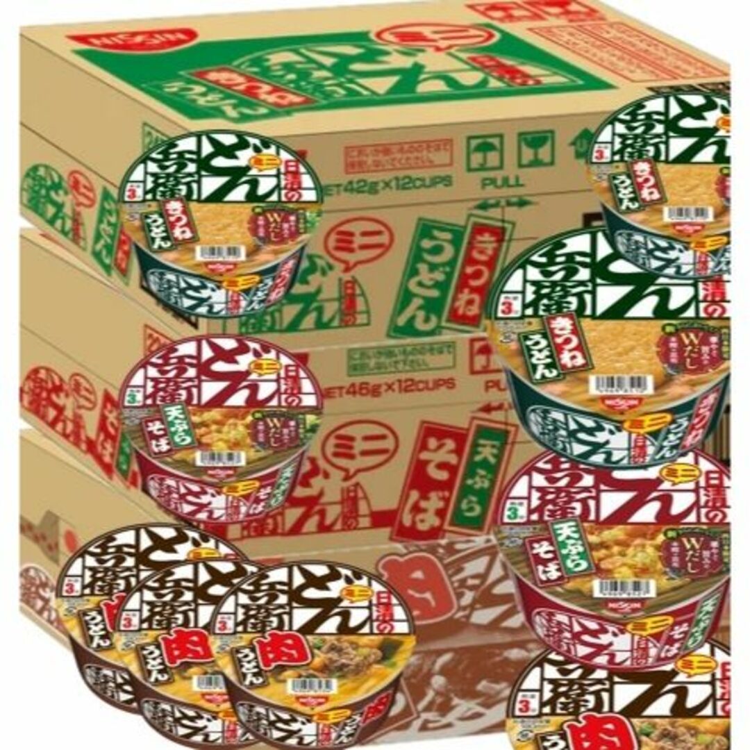 そば　うどん　カップ麺　日清食品　shop｜ニッシンショクヒンならラクマ　詰め合わせ　買いの通販　まとめ　どん兵衛　by　まるはな's　インスタント食品　箱