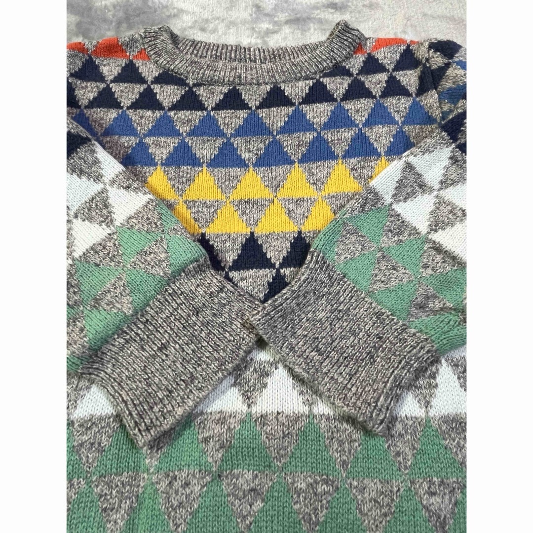 babyGAP(ベビーギャップ)のベビーギャップ　95 ニット　幾何学　三角 キッズ/ベビー/マタニティのキッズ服男の子用(90cm~)(ニット)の商品写真