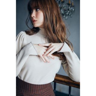 ハーリップトゥ(Her lip to)のCrystal Embellished Turtleneck Knit Top(ニット/セーター)