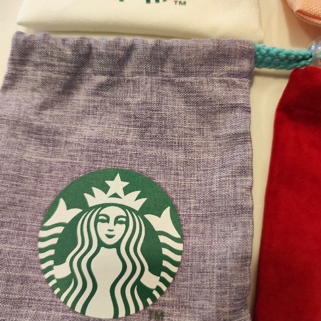 Starbucks(スターバックス)のスタバ ミニカップについていた ミニ巾着 セット売り レディースのファッション小物(ポーチ)の商品写真