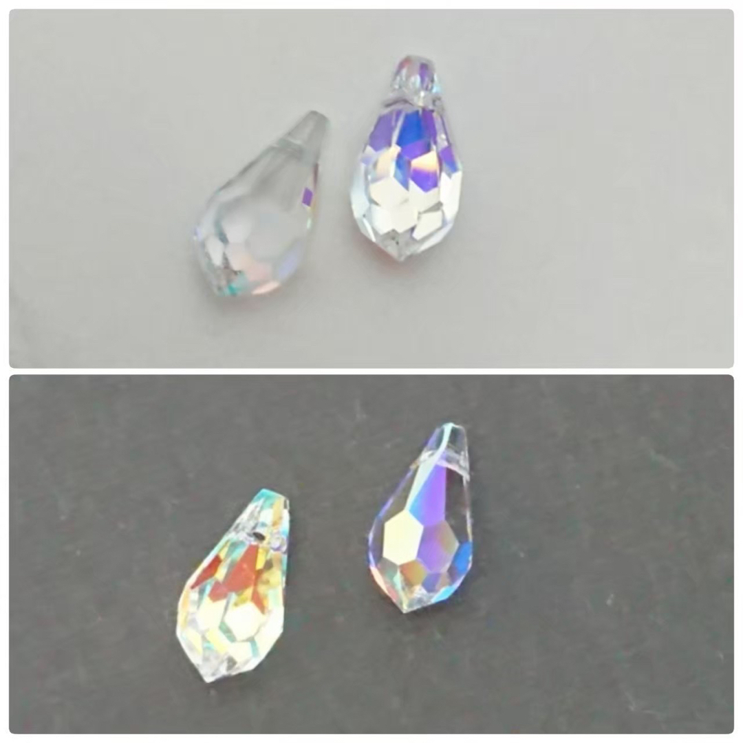 SWAROVSKI(スワロフスキー)のスワロフスキー #6000 / 11×5.5mm・2個・クリスタルオーロラ ハンドメイドの素材/材料(各種パーツ)の商品写真