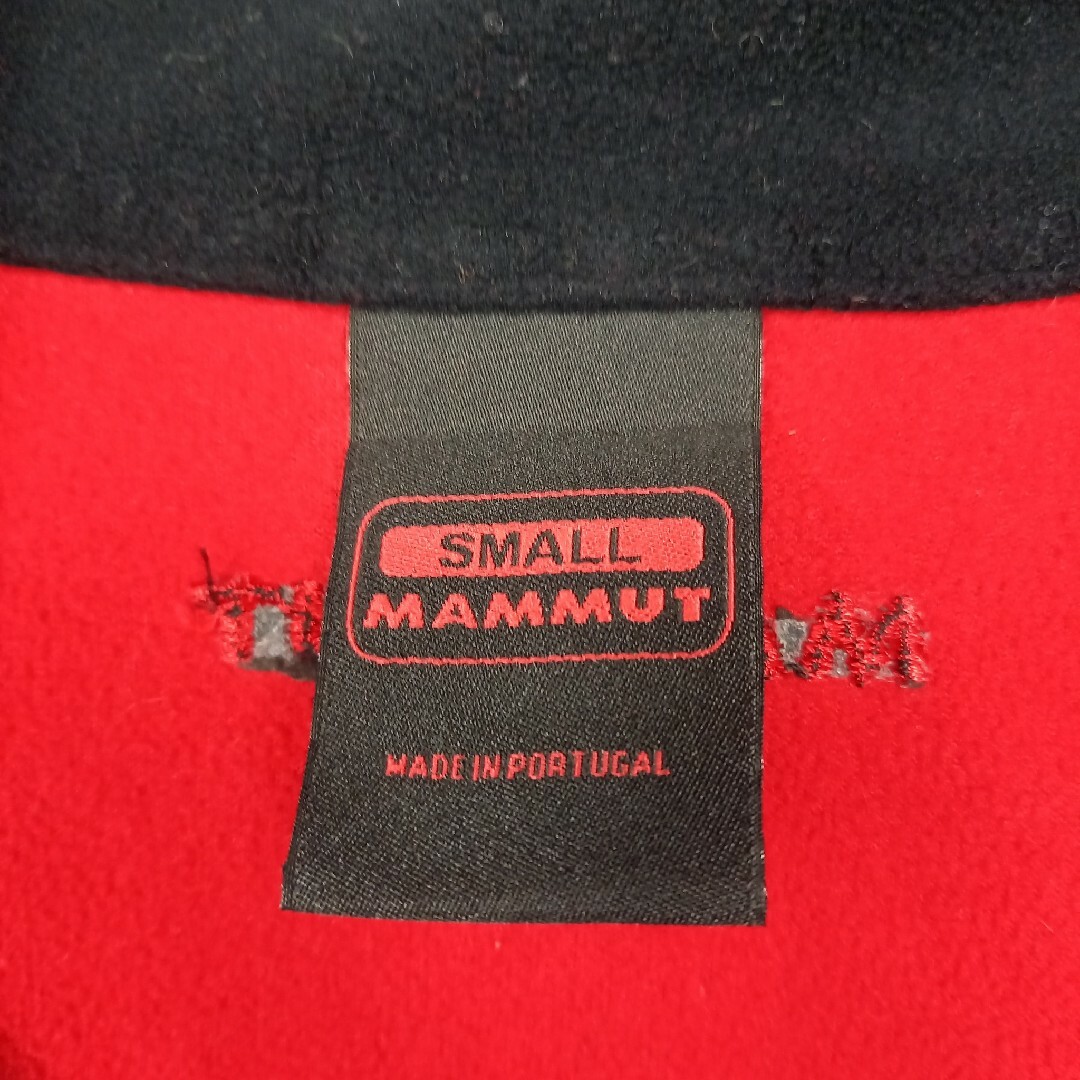 Mammut(マムート)の90s　マムート　ハーフジップ　フリース　プルオーバー　薄手　刺繍　レッド　S メンズのトップス(その他)の商品写真