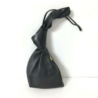 ジルサンダー(Jil Sander)のジルサンダー ポーチ美品  - 黒 レザー(ポーチ)