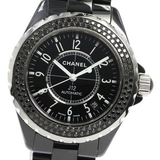 シャネル(CHANEL)のシャネル CHANEL H0942 J12 ブラックダイヤベゼル デイト 自動巻き メンズ 良品 _778057(腕時計(アナログ))