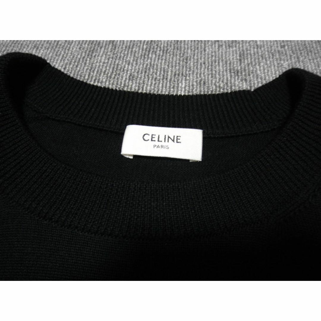 celine(セリーヌ)の新品 セリーヌ トリオンフ クルーネックセーター ブラック 2AH80322U メンズのトップス(ニット/セーター)の商品写真