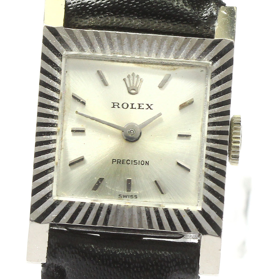 43秒日OH歴ロレックス ROLEX プレシジョン K18WG cal.1401 手巻き レディース _778113