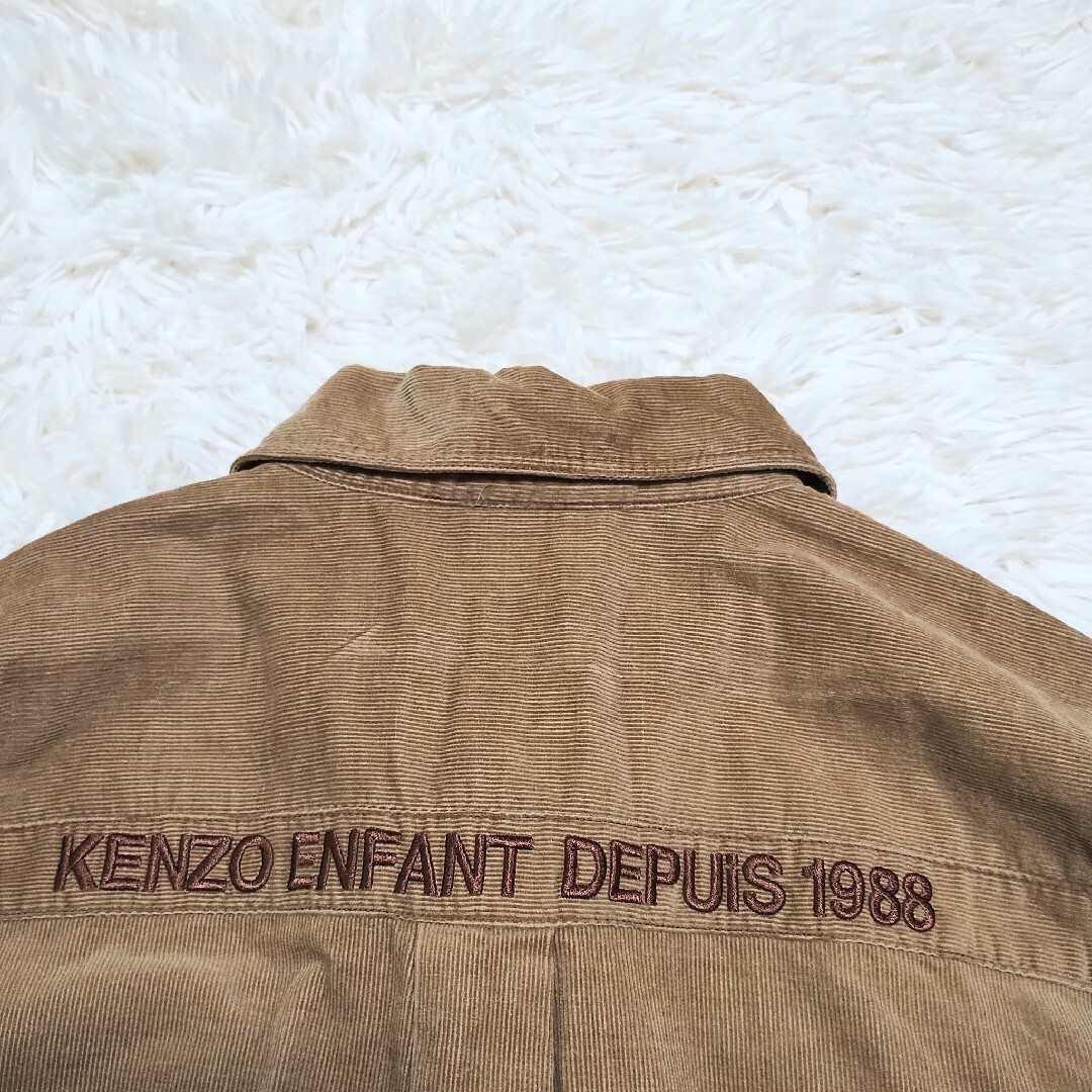 KENZO(ケンゾー)のKENZO　ケンゾー　コーデュロイシャツジャケット　刺繍ロゴ　150　キッズ キッズ/ベビー/マタニティのキッズ服男の子用(90cm~)(ジャケット/上着)の商品写真