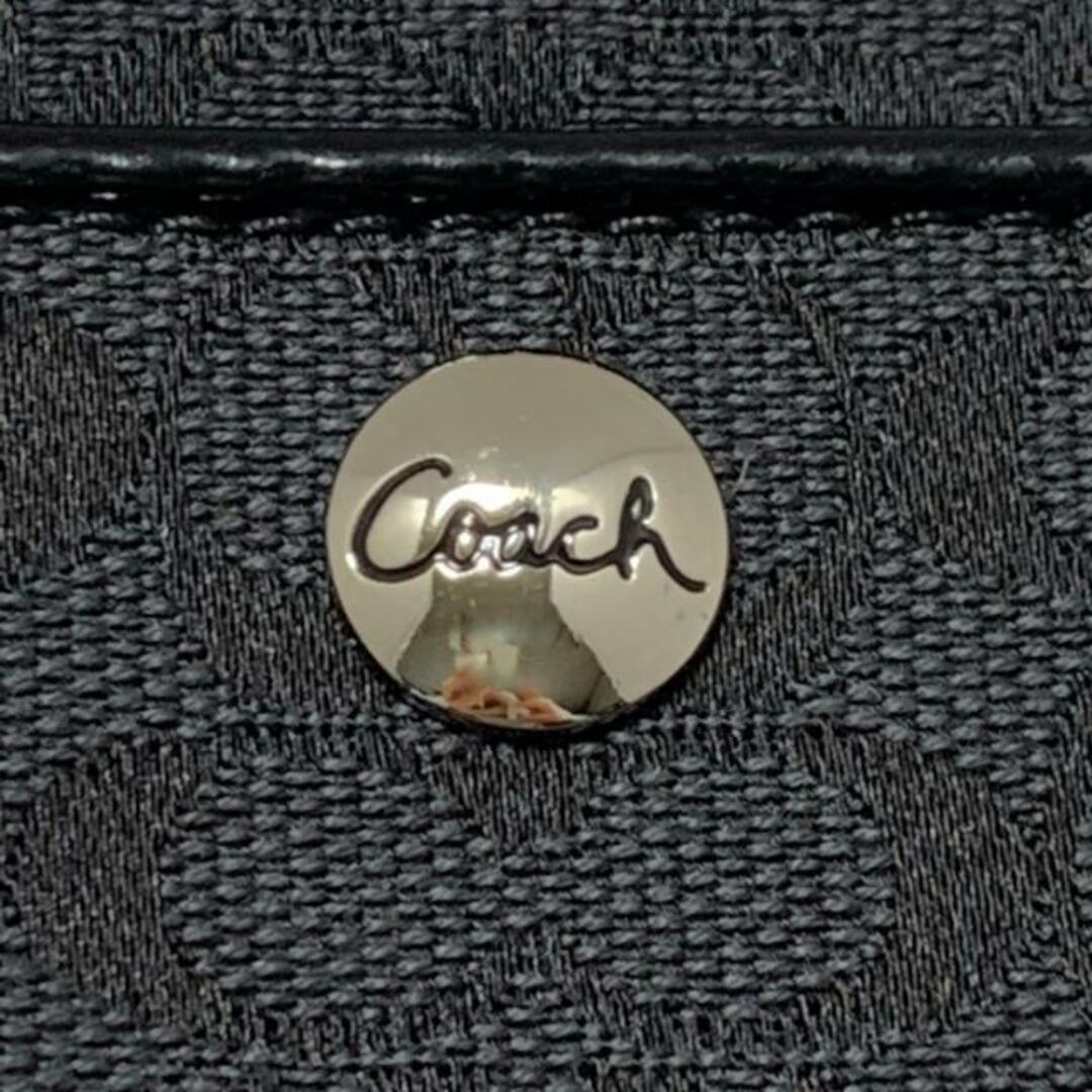 COACH(コーチ)のコーチ ポーチ美品  ミニシグネチャー柄 黒 レディースのファッション小物(ポーチ)の商品写真