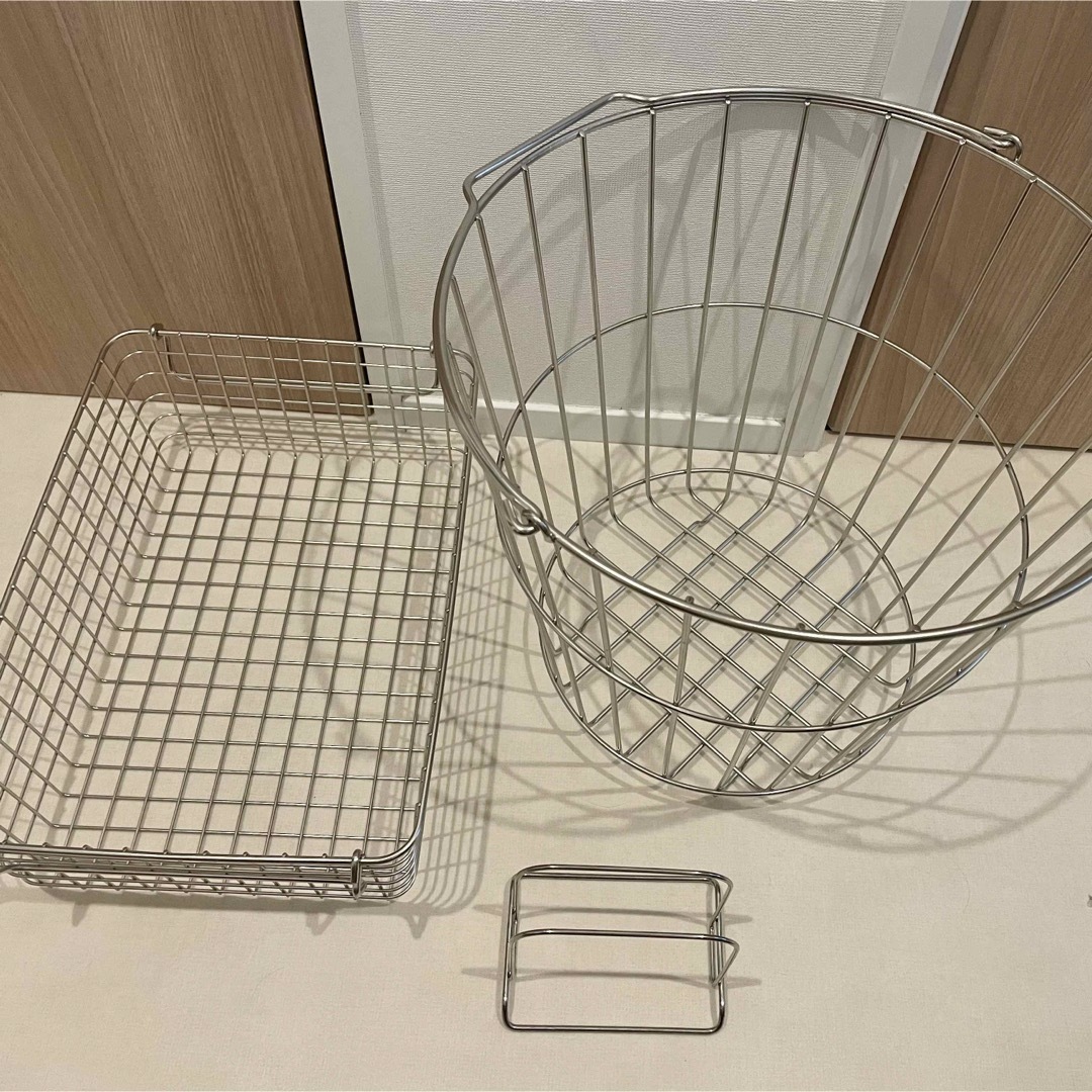 MUJI (無印良品) - 無印良品 ステンレス ワイヤー バスケットの MUJI (無印良品) - 無印良品 ステンレス ワイヤー バスケットの