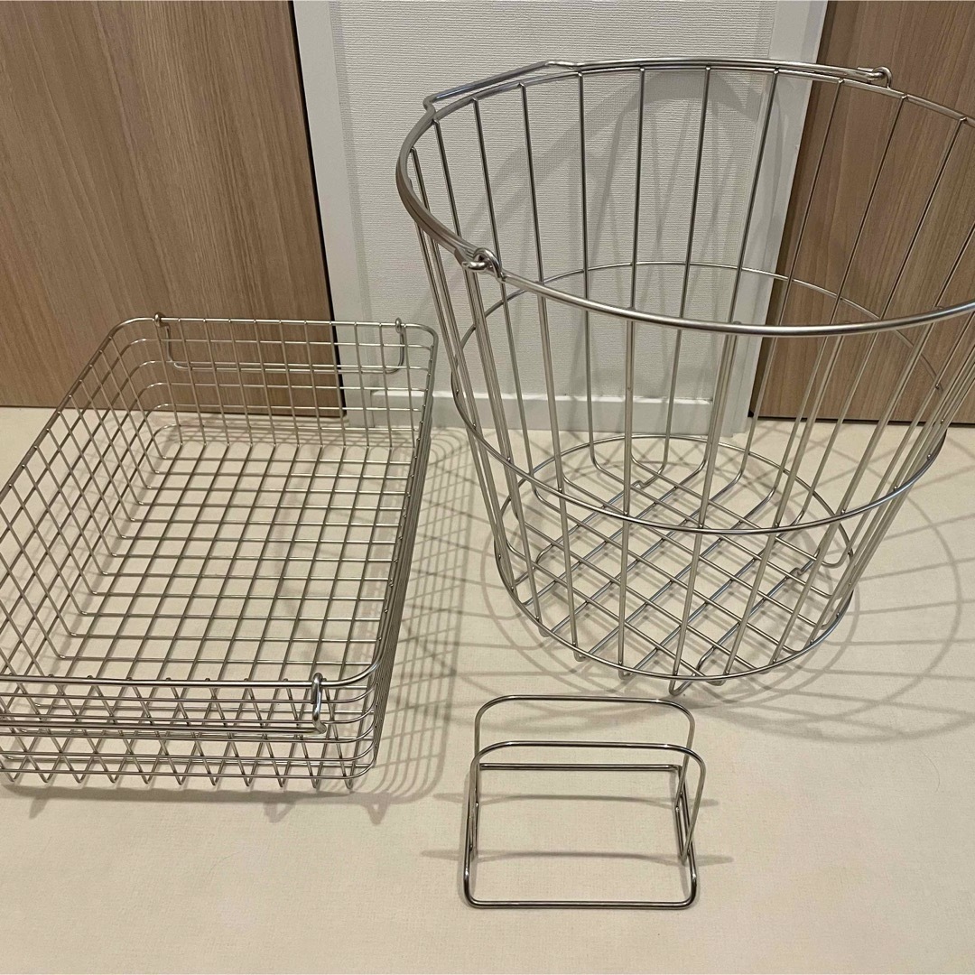 MUJI (無印良品) - 無印良品 ステンレス ワイヤー バスケットの MUJI (無印良品) - 無印良品 ステンレス ワイヤー バスケットの