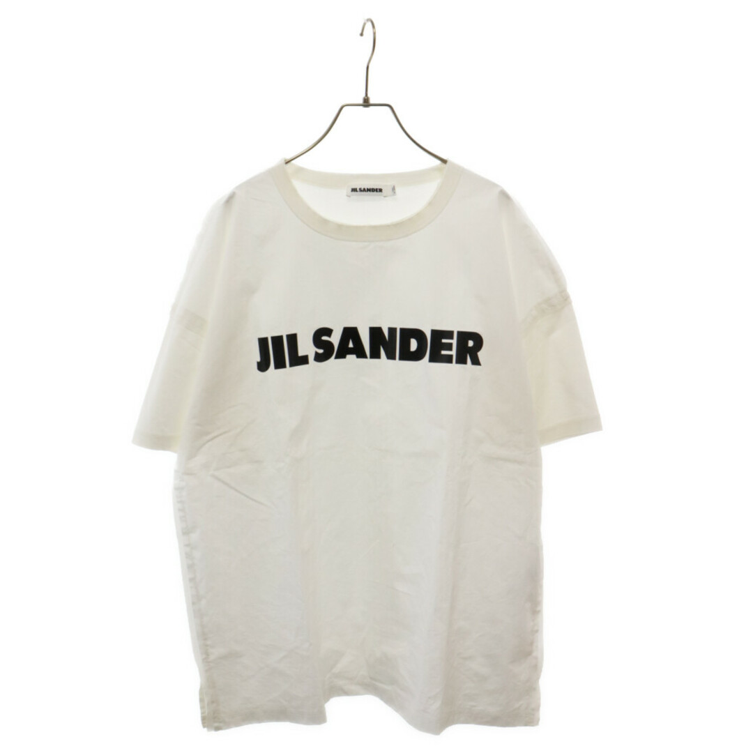 JIL SANDER ジルサンダー 19SS ロゴプリント カットオフ 半袖Tシャツ ホワイト JSUO70506066センチ袖丈