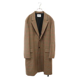 アンブッシュ(AMBUSH)のAMBUSH アンブッシュ 18AW HAND TOOTH CHECK CHESTERCOAT 千鳥格子チェック柄 ウールチェスターコート ベージュ/ブラウン 12111395(フライトジャケット)