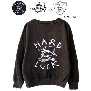 HARD LUCK　ハードラック　スウェット　M　黒　USA古着(スウェット)