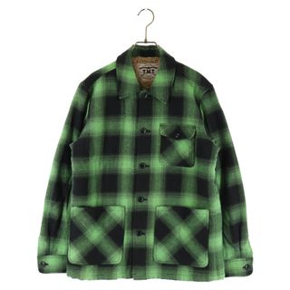 TMT×WOOLRICH、コラボワッペン付き　限定チェックシャツ　キムタクトップス