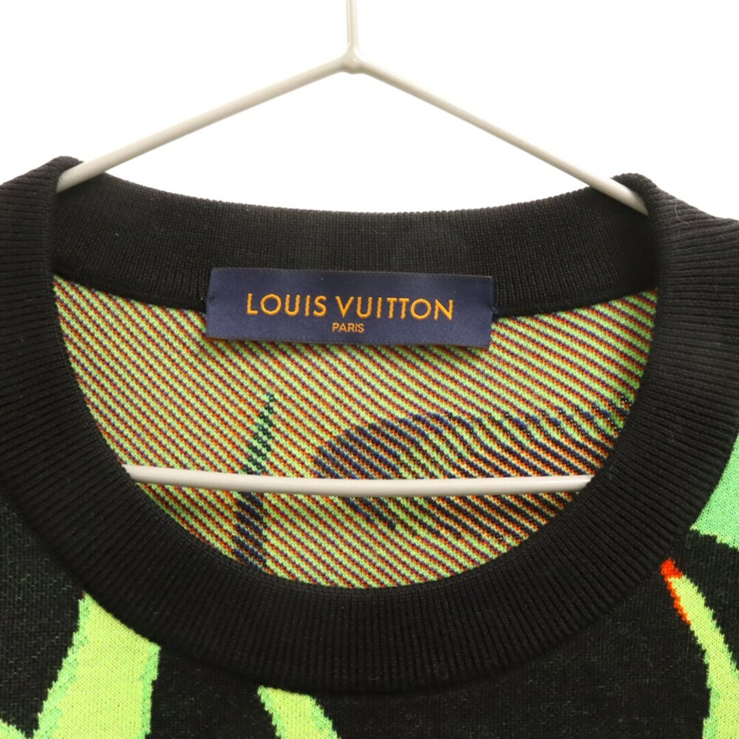 LOUIS VUITTON(ルイヴィトン)のLOUIS VUITTON ルイヴィトン 22AW 1AA548 LVサークルロゴ金具 ウール グラフィッククルーネック 長袖ニットセーター マルチカラー メンズのトップス(ニット/セーター)の商品写真