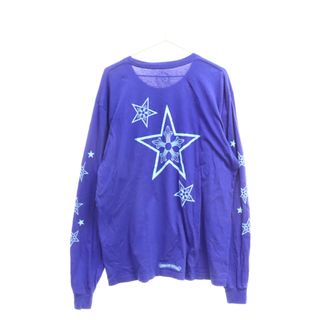 クロムハーツ(Chrome Hearts)のCHROME HEARTS クロムハーツ BLUE STAR LONG SLEEVE TEE バックスタープリントクルーネック長袖Tシャツ ロングスリーブカットソー ブルー(Tシャツ/カットソー(七分/長袖))