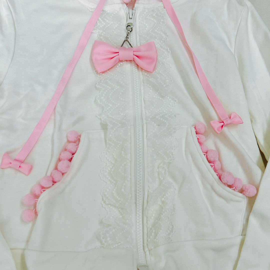 Angelic Pretty(アンジェリックプリティー)のアンジェリックプリティ　リリカルバニー　うさみみパーカー　美品　しっぽ付き　G2 レディースのトップス(パーカー)の商品写真