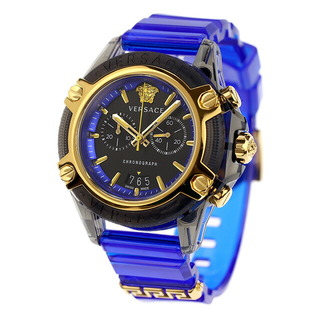 ヴェルサーチ メンズ腕時計(アナログ)（ブルー・ネイビー/青色系）の