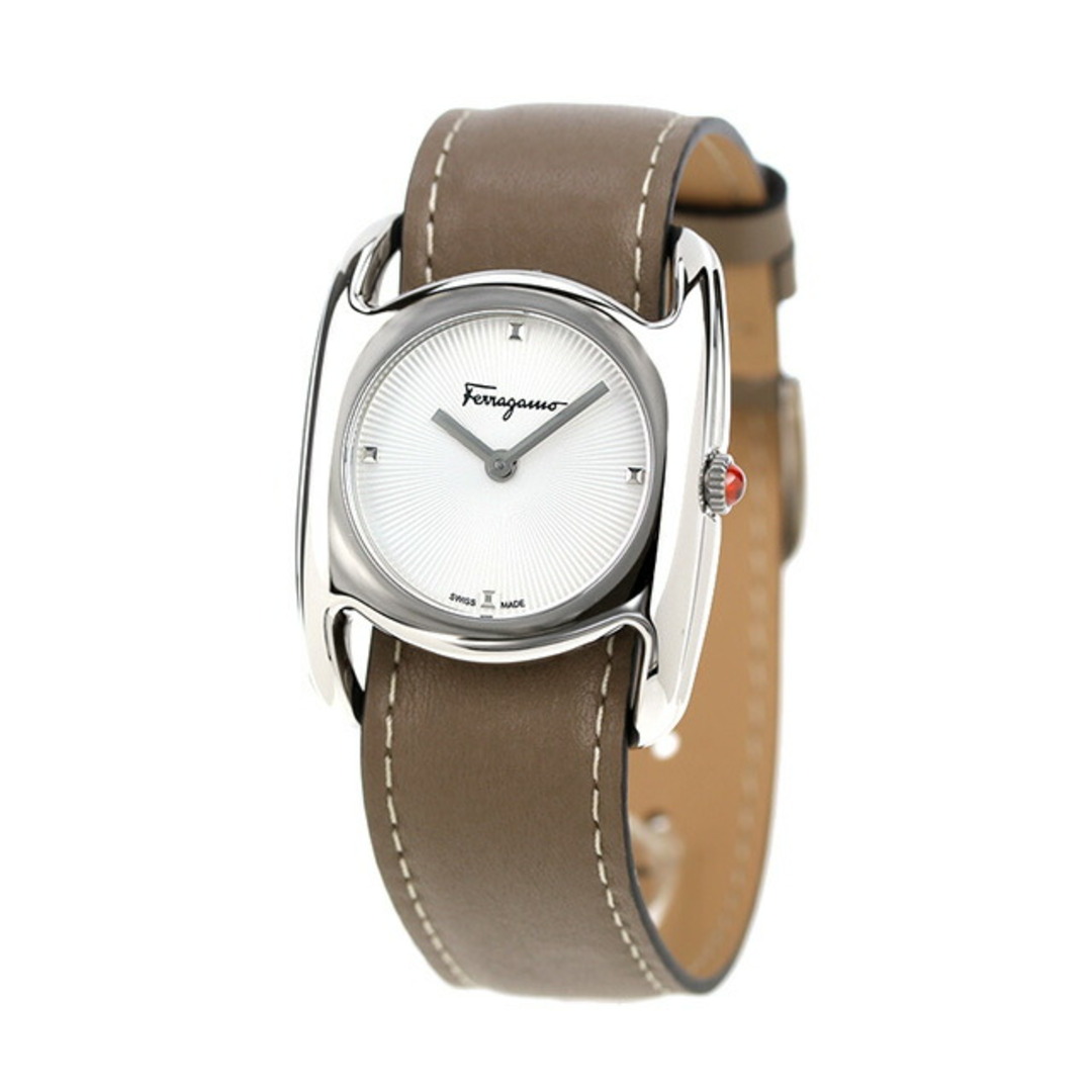 【新品】サルヴァトーレフェラガモ Salvatore Ferragamo 腕時計 レディース SFEL00219 ヴァラ クオーツ シルバーxグレージュ アナログ表示