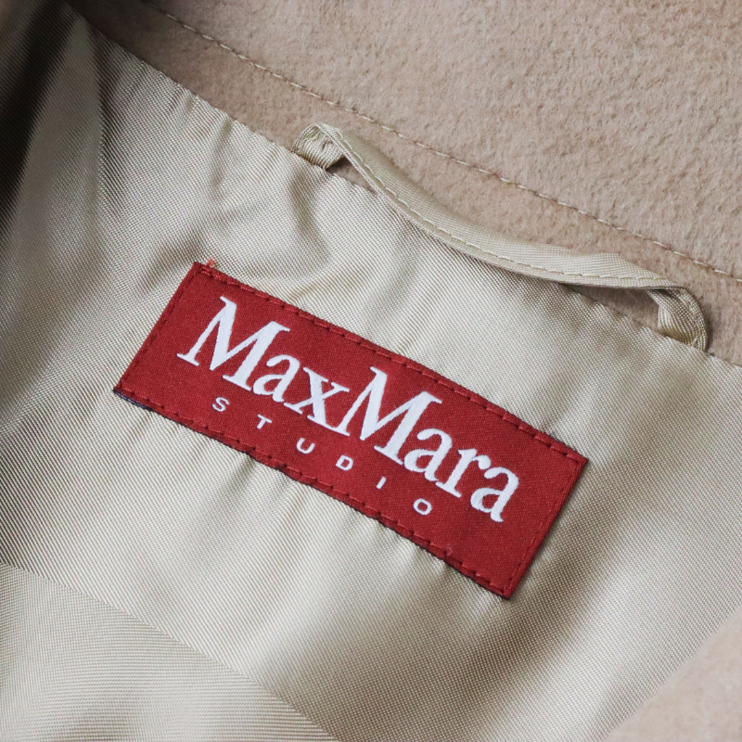 Max Mara(マックスマーラ)のマックスマーラ ストゥディオ MaxMara STUDIO ウール ハイネック コート USA2/ベージュ アウター【2400013616447】 レディースのジャケット/アウター(その他)の商品写真