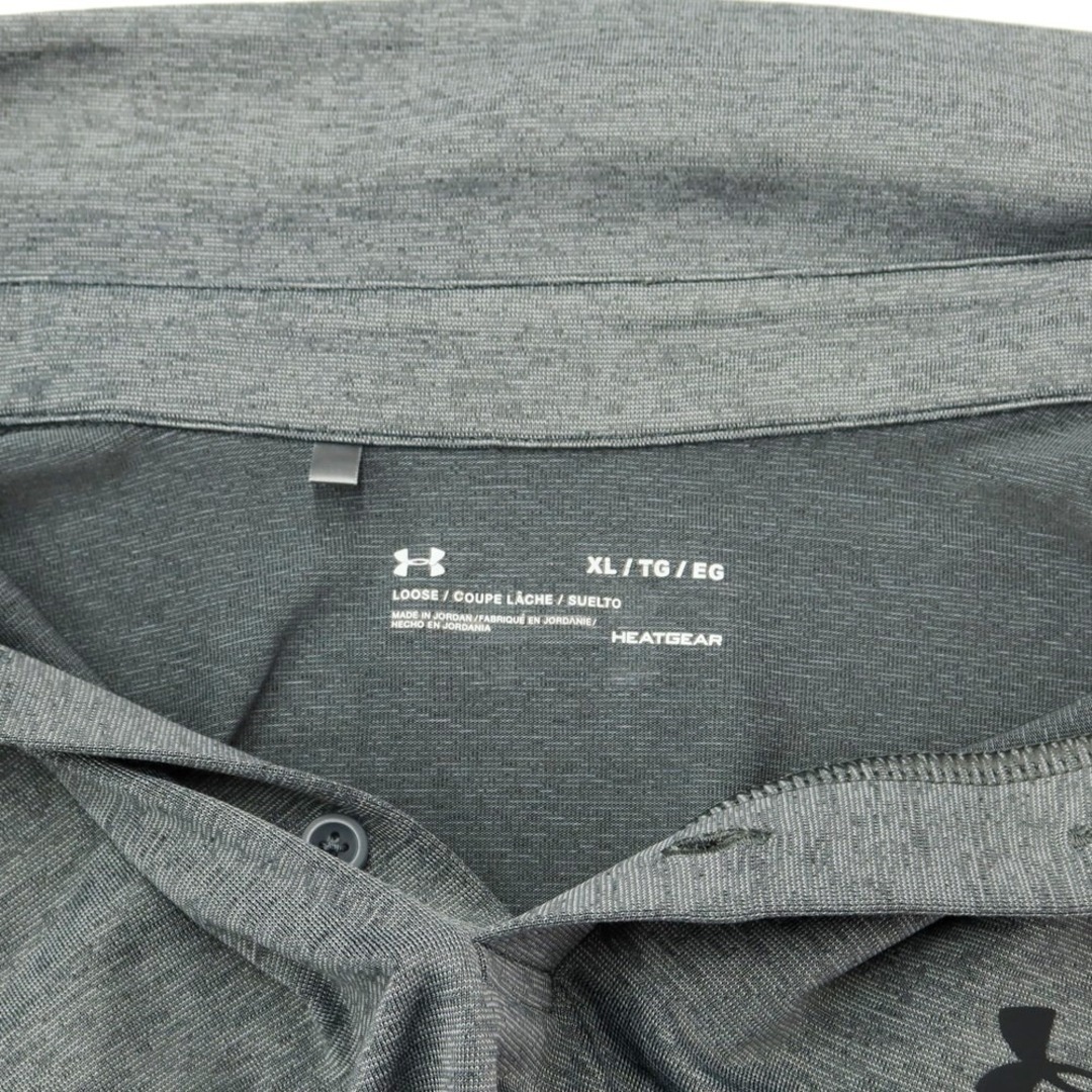 UNDER ARMOUR(アンダーアーマー)の【中古】アンダーアーマー UNDER ARMOUR ポリエステル 長袖 ポロシャツ グレー【サイズXL】【メンズ】 メンズのトップス(ポロシャツ)の商品写真